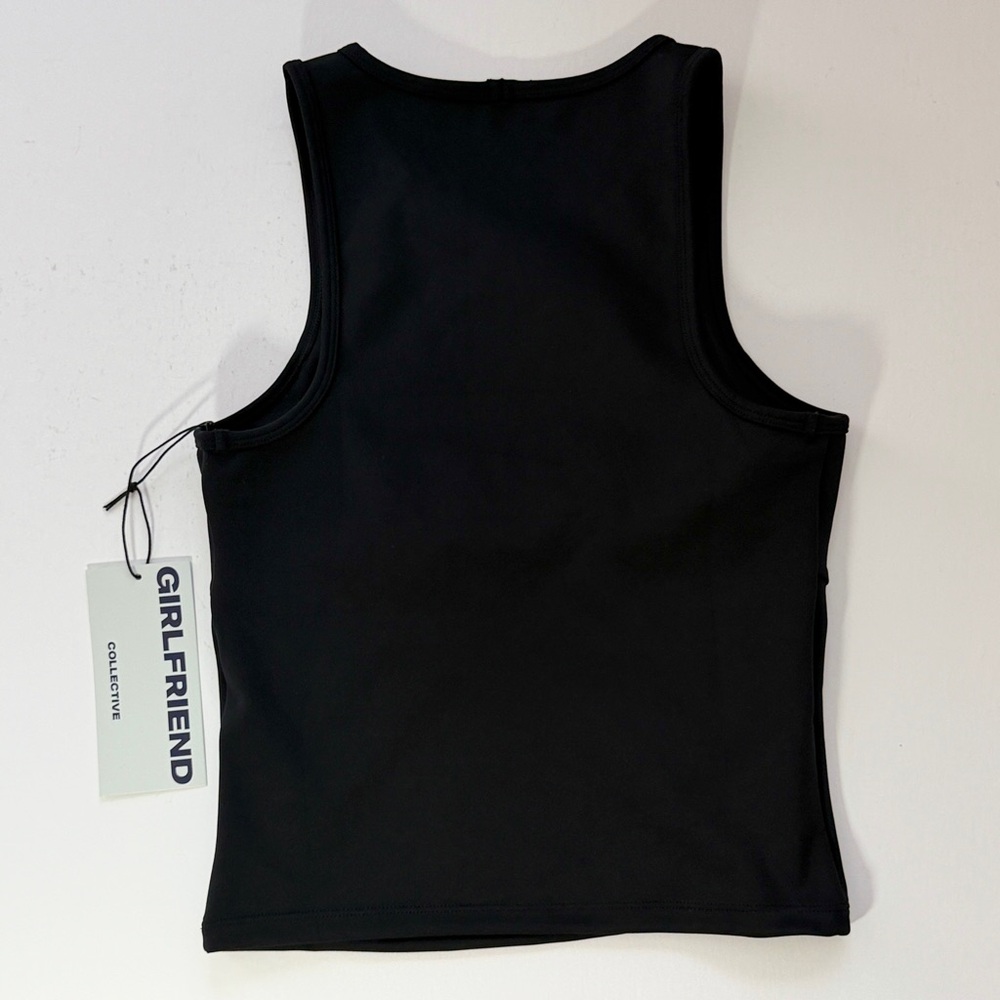 Girlfriend Collective Twist Top Quinn Tank Black Small - Picture 6 of 6